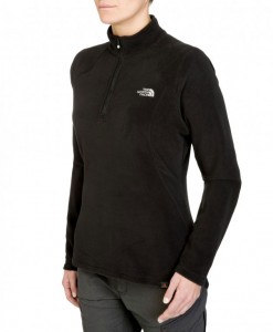 The North Face 100 Glacier 1/4 Zip True Black Femme