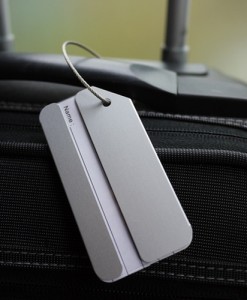 Porte-étiquette en aluminium pour bagage