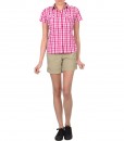 Boulder Kassie Shirt Fuschia Pink Plaid 001