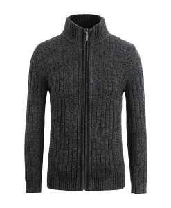 Cardigan zippé Skive Dark Grey 1