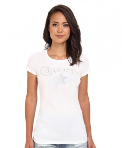 Converse T-shirt Sabina Blanc Femme 01