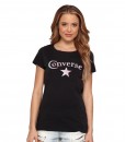 Converse T-shirt Sabina Noir Femme 01