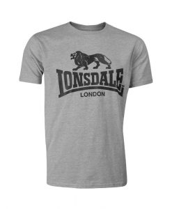 Lonsdale Logo T-Shirt Marl Grey