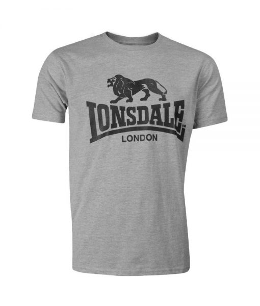 Lonsdale Logo T-Shirt Marl Grey