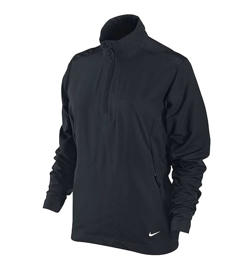 Nike Ladies Windproof Half Zip Jacket Black