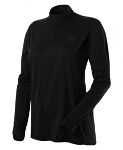 Haglöfs Puls Q LS Zip Tee Femme Noir