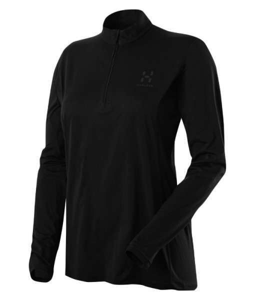 Haglöfs Puls Q LS Zip Tee Femme Noir