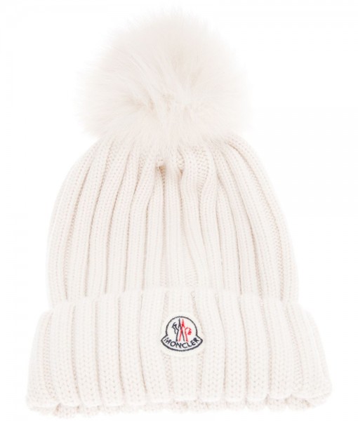 Moncler White Beanie 02