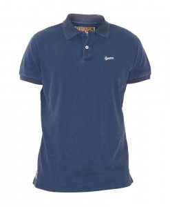 Brakeburn Pique Polo Washed Navy 01