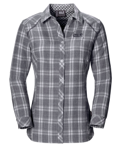 Jack Wolfskin Harrison Shirt Smoke Night Blue Checks W