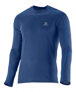 Salomon Trail Runner LS Tee M Midnight Blue 01