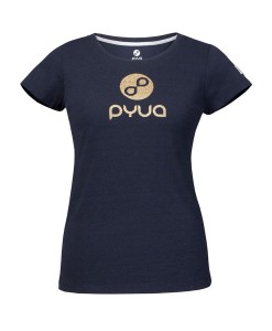 T-shirt Pyua Logo T-Y Navy Blue Gold 01