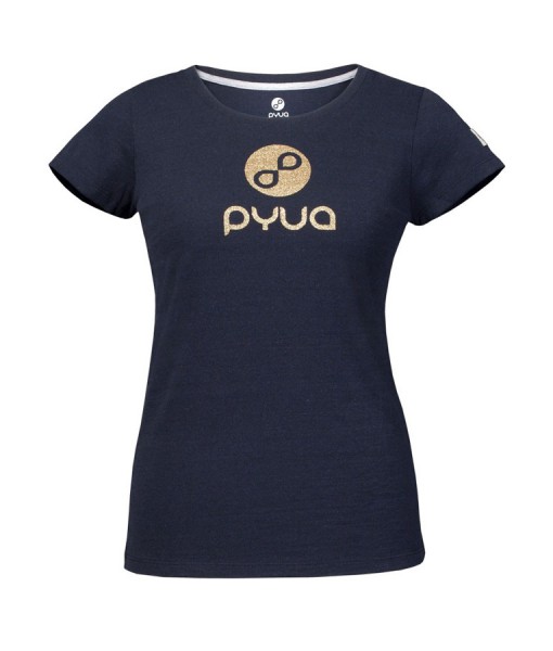 T-shirt Pyua Logo T-Y Navy Blue Gold 01