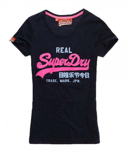 Superdry T-shirt Vintage Glitter Eclipse Navy TL02