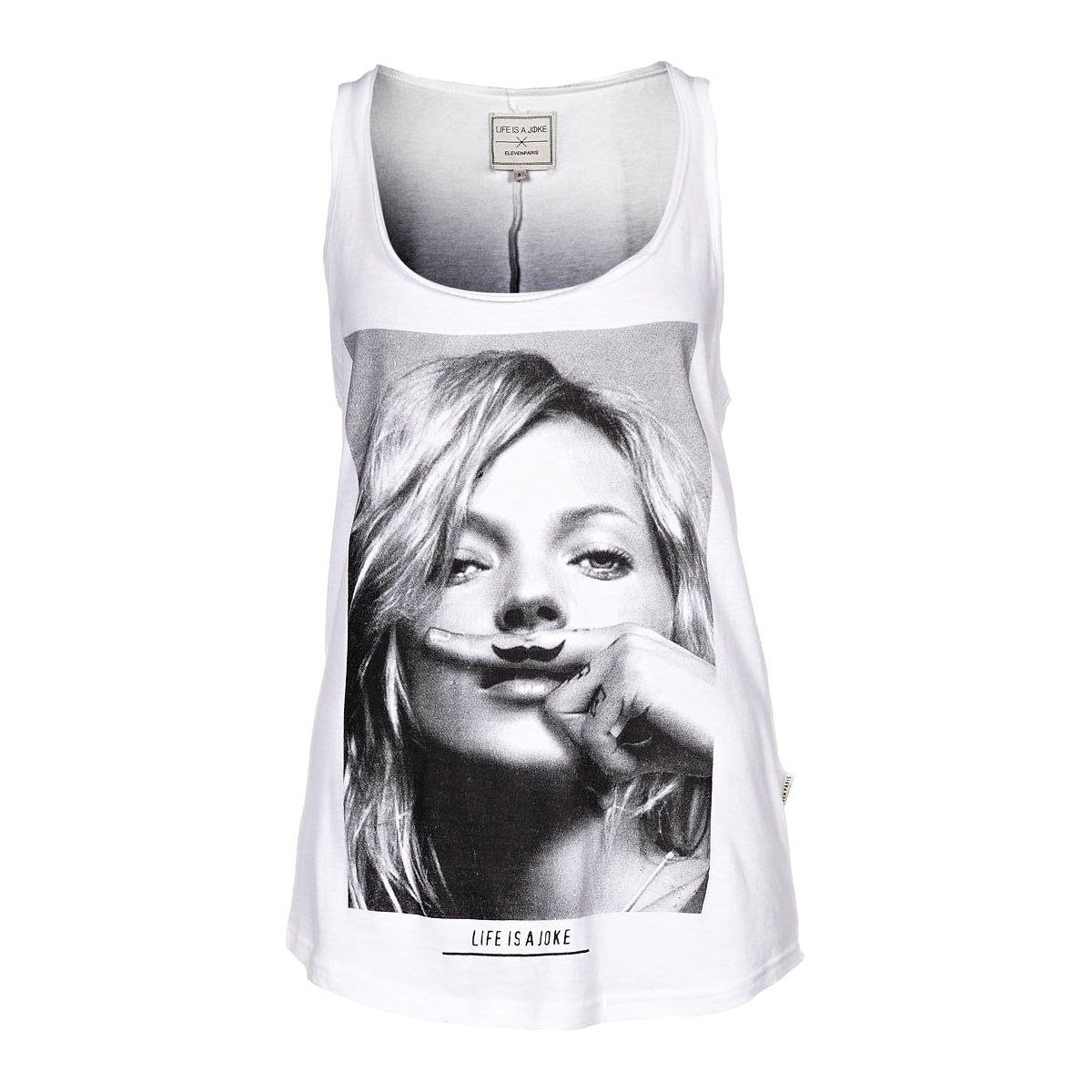 Pull Eleven Paris « Life Is A Joke » Taille L - Bleu, Viscose Et Coton