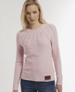 Superdry Pastel Pink Propeller Crew W A03