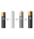 Convertisseur de piles AAA vers AA Altaica Transparent