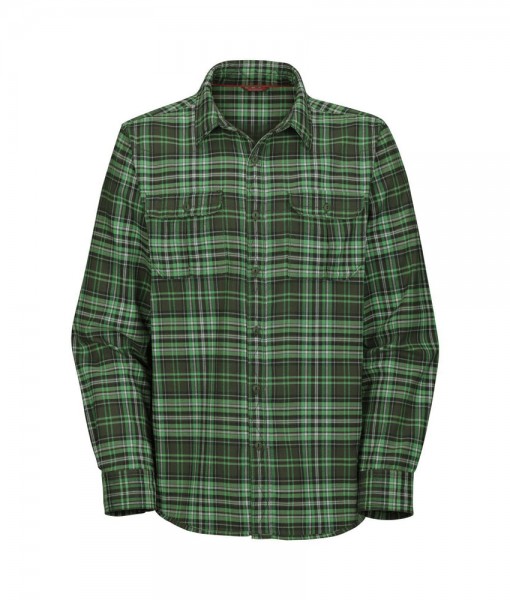 The North Face LS Grizzly Lake Flannel Fig Green T01