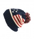Bonnet Stars and Stripes Beanie Hat Vintage Navy A01