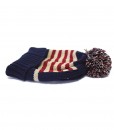 Bonnet Stars and Stripes Beanie Hat Vintage Navy A04