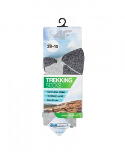 Chaussettes 4F Trekking Socks SOUT002 Light Grey