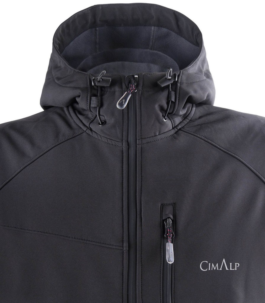 Veste Softshell Magellan Homme 2XL - Noire, Doublée Polaire, Fermeture éclair