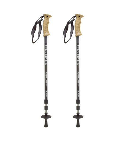 Bâtons de marche Craghoppers Adventure Shock Absorber 2PK Black Ashen