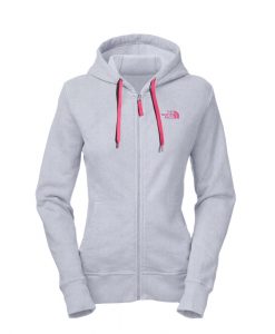 The North Face Original FZ Hoodie W Heather Grey Pink