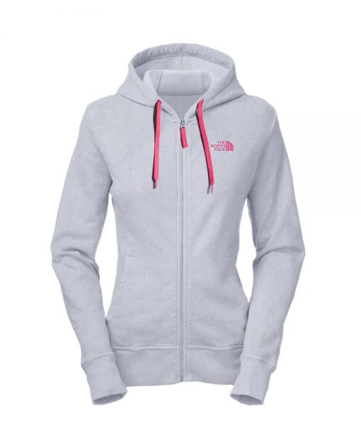 The North Face Original FZ Hoodie W Heather Grey Pink