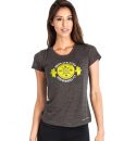 Grips Athletics Ladies T-Shirt Weight Grey Yellow