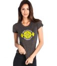 Grips Athletics Ladies T-Shirt Weight Grey Yellow