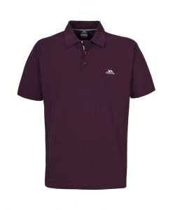 Trespass Uphill Mens Polo Top Deep Shiraz